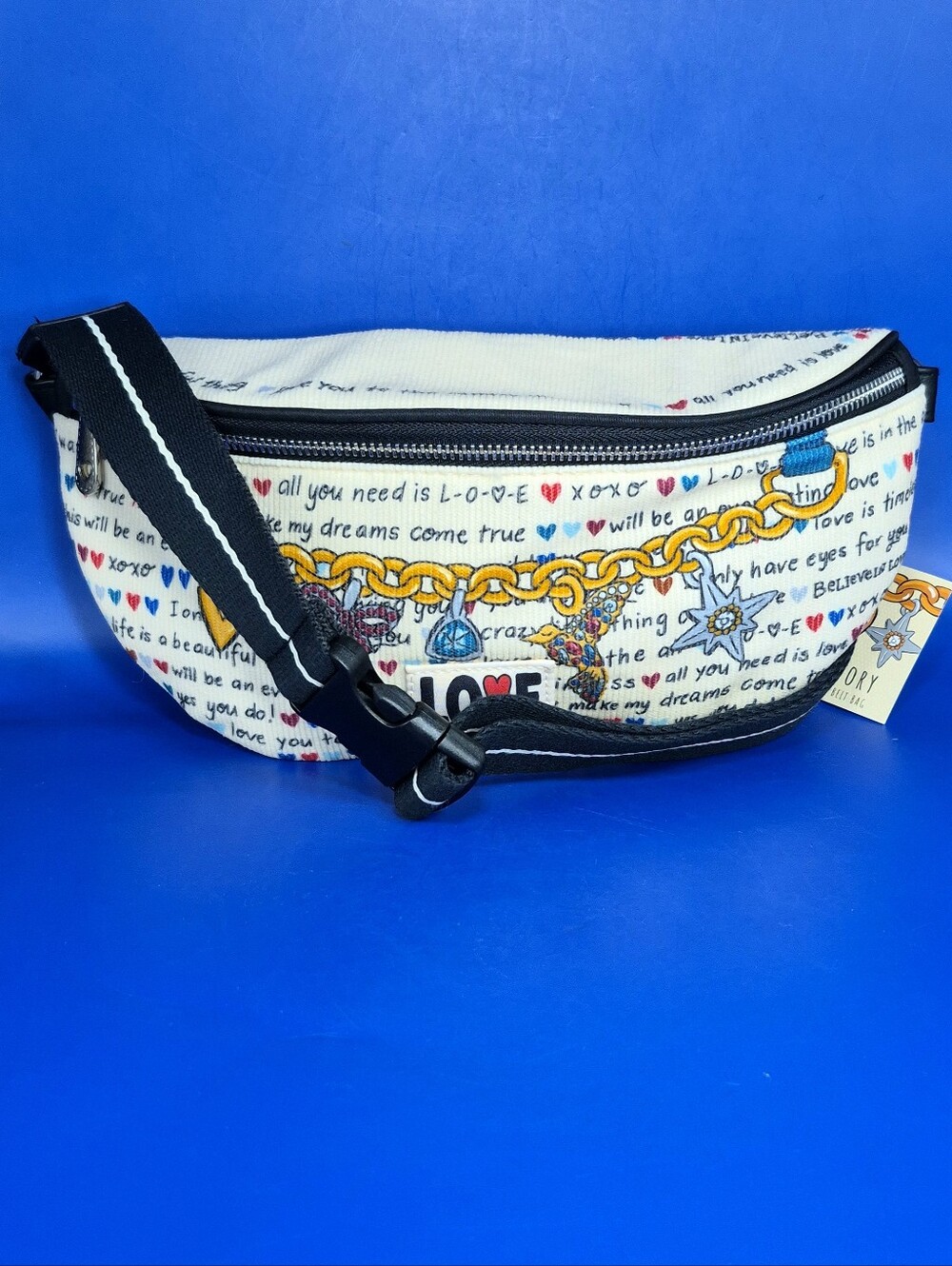 NWT Brighton Love Story Belt Bag Corduroy Crossbody Fanny Pack Multi